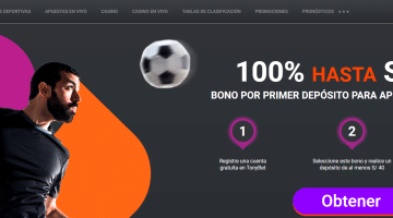 Codigo promocional Tonybet y bono de bienvenida disponible en Per&uacute;