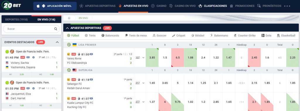 deporte 20bet