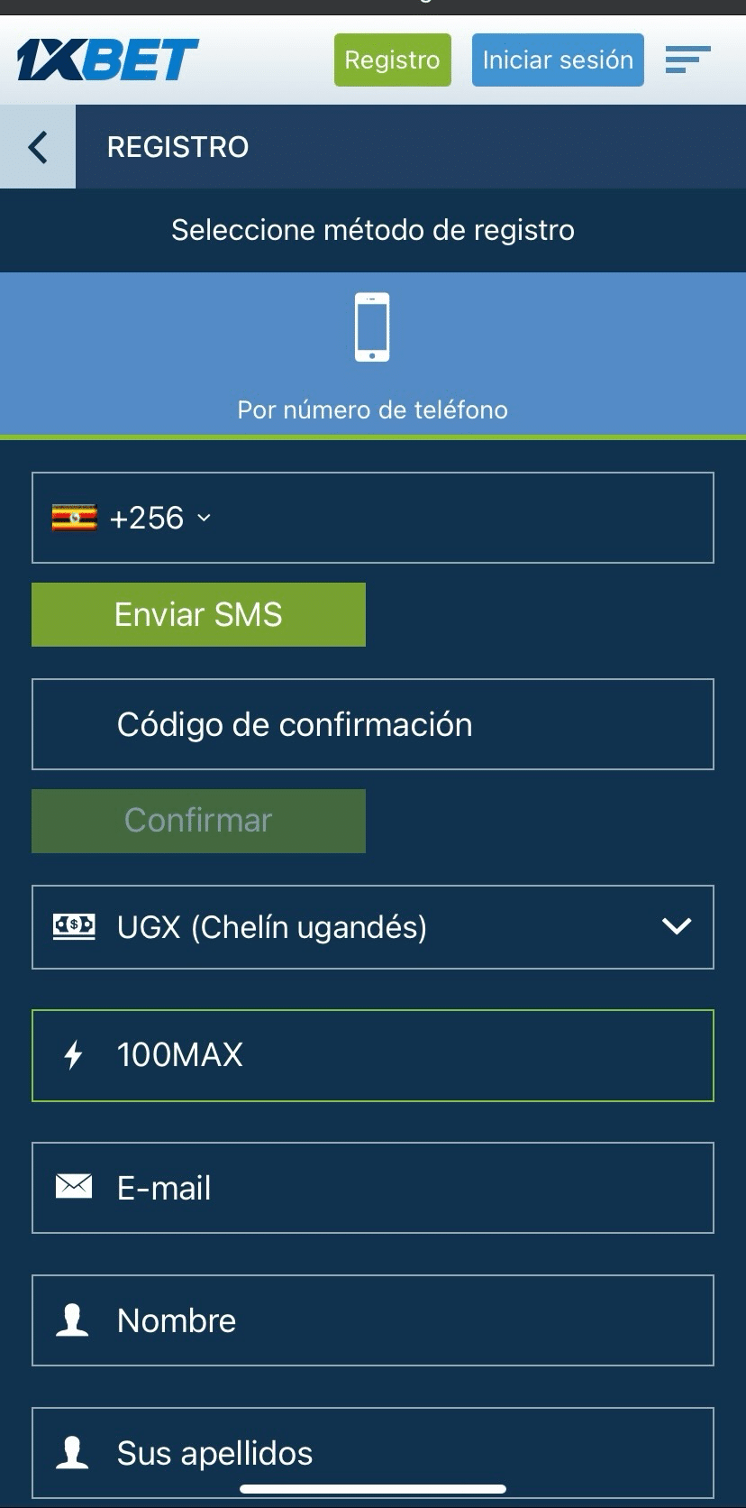 c&oacute;digo 1xbet