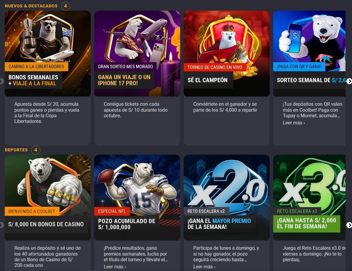 Promociones generales de Coolbet